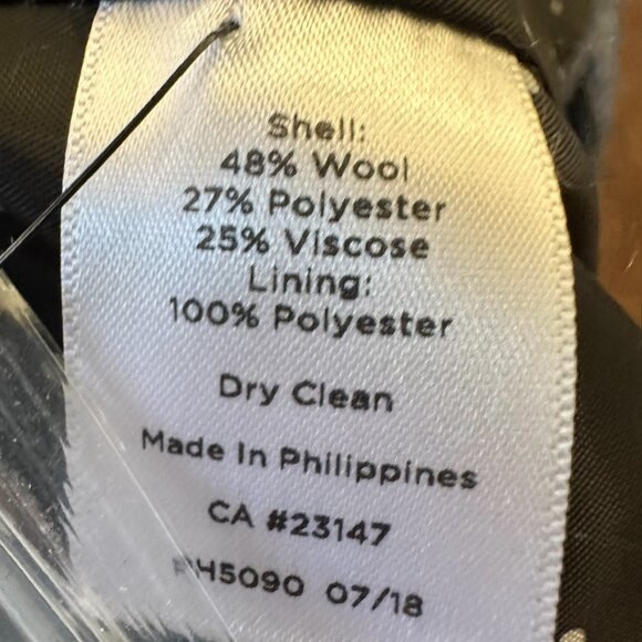 Talbots Aberdeen dark blue, light blue, gray houndstooth wool jacket lined Sz10 - Picture 9 of 9